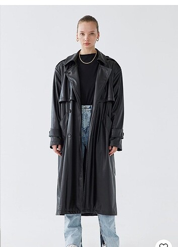 Suud collection deri trençkot 