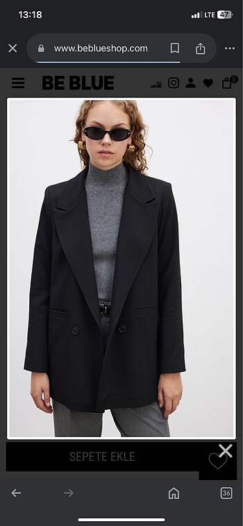 Beblue siyah blazer ceket