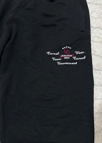 Kadın Siyah Pamuklu kapri Eşofman Altı - Görsel 2