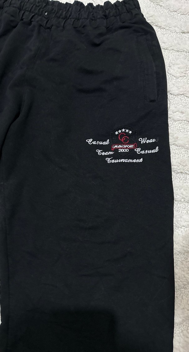 Kadın Siyah Pamuklu kapri Eşofman Altı - Görsel 2