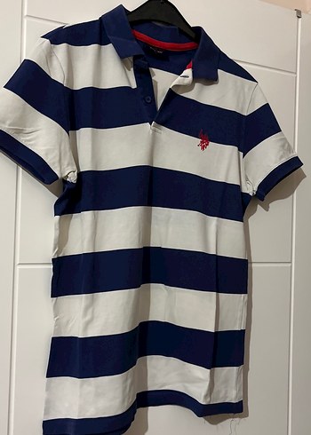 Mavi Beyaz Çizgili Erkek Polo Tişört - Görsel 4