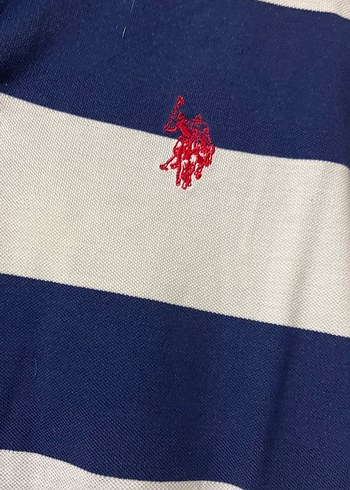 Mavi Beyaz Çizgili Erkek Polo Tişört - Görsel 3