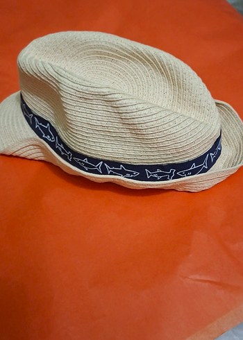 Bej Hasır Erkek Çocuk Şapka - Görsel 2