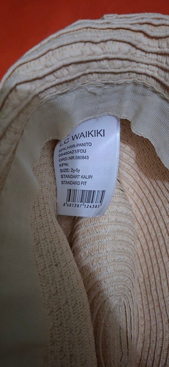 Bej Hasır Erkek Çocuk Şapka - Görsel 3