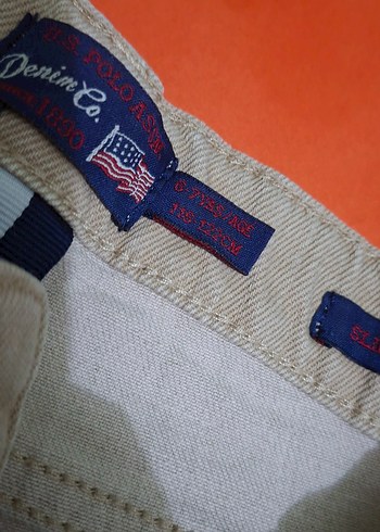 US POLO Bej Erkek Çocuk Denim Pantolon - Görsel 3