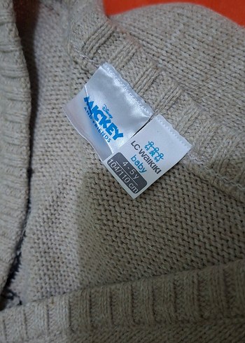 LCW Gri Erkek Çocuk Mickey Mouse Triko Hırka 4-5 yaş - Görsel 3