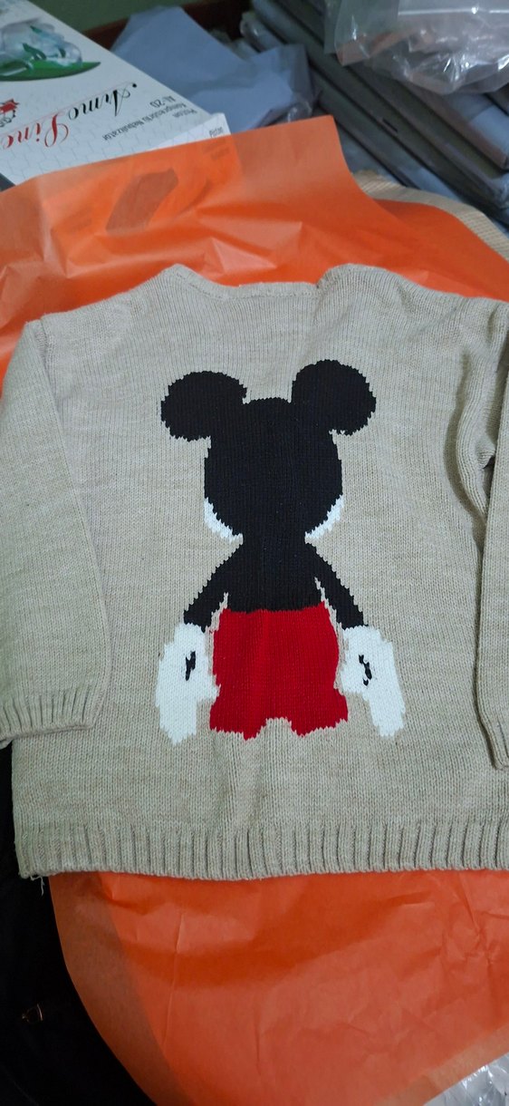 LCW Gri Erkek Çocuk Mickey Mouse Triko Hırka 4-5 yaş - Görsel 2