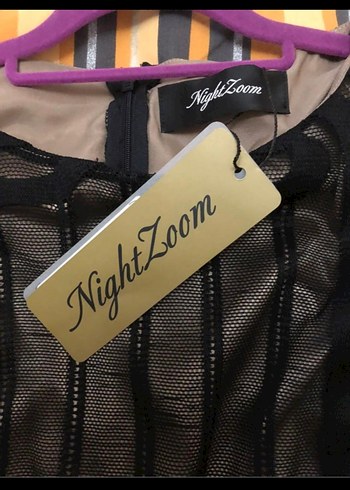 Adil Işık Dantel Detaylı Siyah Uzun Kollu Elbise S beden - Görsel 4