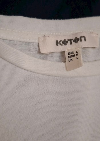 Koton Renkli Pilili Kısa Kollu Kadın Tişört L - Görsel 3