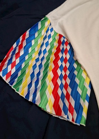 Koton Renkli Pilili Kısa Kollu Kadın Tişört L - Görsel 2