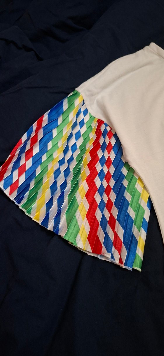 Koton Renkli Pilili Kısa Kollu Kadın Tişört L - Görsel 2