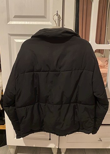 Bershka Düğmeli Siyah Midi Kadın Ceket
