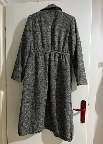 Gri Uzun Kadın Kaban - Görsel 3