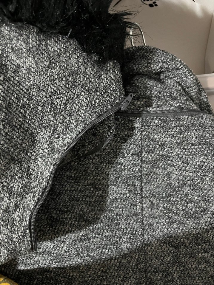 Gri Uzun Kadın Kaban - Görsel 5