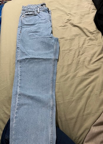 Buz Mavisi Yüksek Bel Kadın Kot Pantolon - Görsel 2