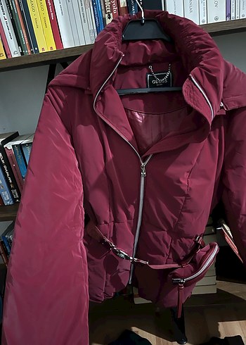 Guess Bordo Kemerli Kadın Mont - Görsel 3