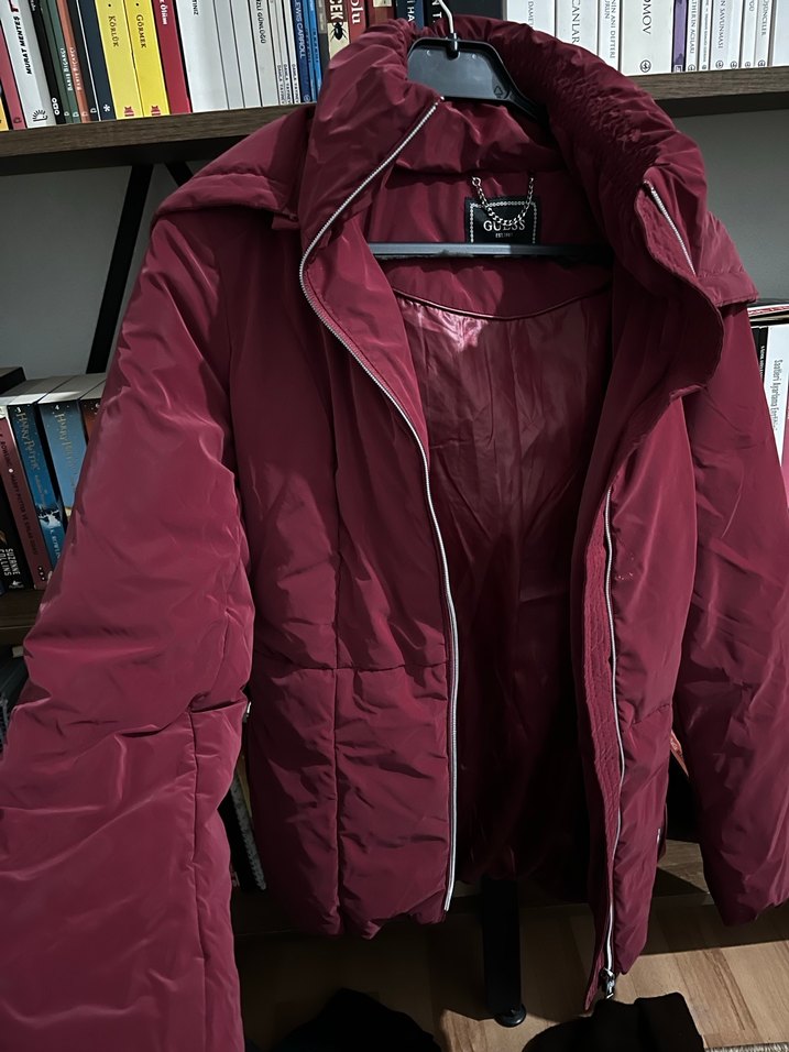 Guess Bordo Kemerli Kadın Mont - Görsel 2