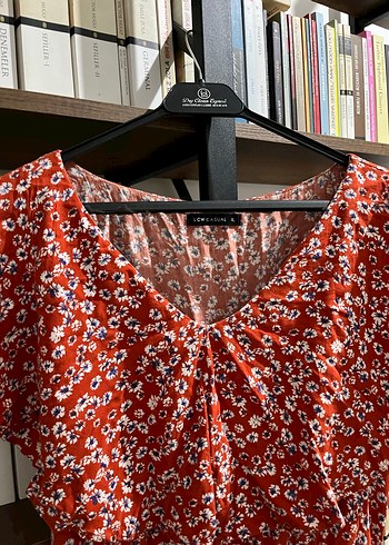 Kırmızı Baskılı Bohem Uzun Elbise - Görsel 2