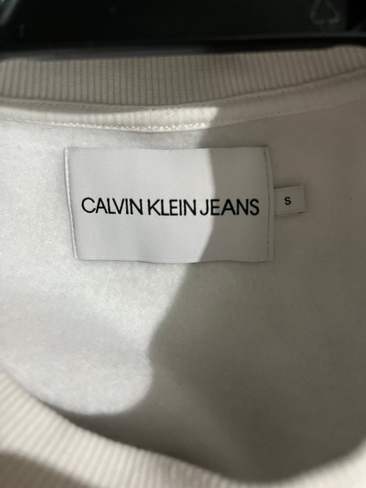 Calvin Clein Beyaz Kadın Belden Oturtmalı Sweatshirt - Görsel 4