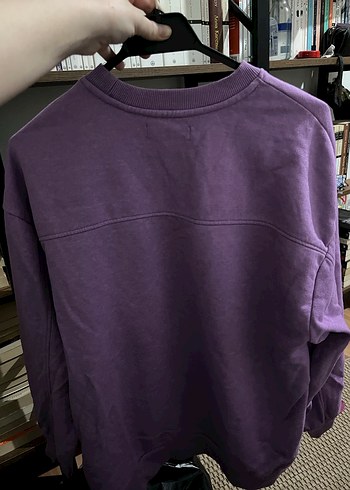 Mor Oversize Kesim Kadın Sweatshirt - Görsel 2