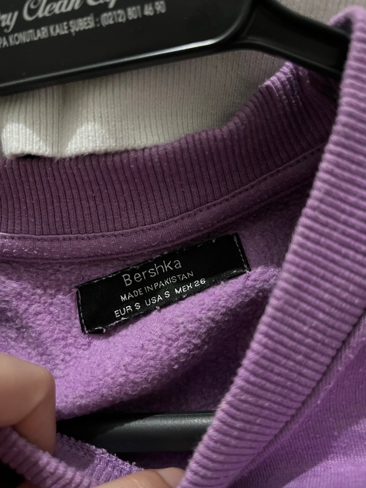 Mor Oversize Kesim Kadın Sweatshirt - Görsel 3