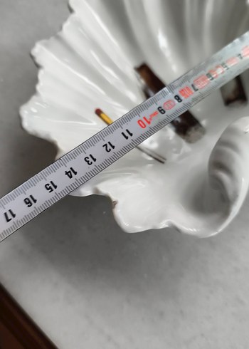 Beyaz Baskılı Dekoratif Tabak - Görsel 3