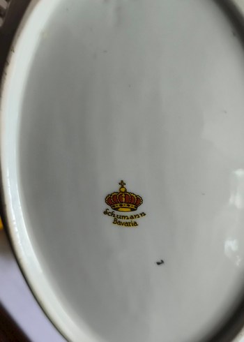 Pembe Baskılı Delikli Porselen Servis Tabağı - Görsel 5