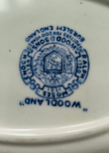 Koyu Mavi Desenli porselen 3 lü kayık Tabakları ingiliz - Görsel 5