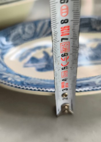 Koyu Mavi Desenli porselen 3 lü kayık Tabakları ingiliz - Görsel 16