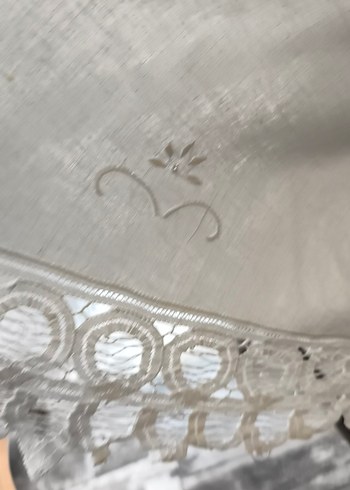 Bohem İşlemeli Beyaz Yuvarlak Masa Örtüsü 6adet peçete - Görsel 8