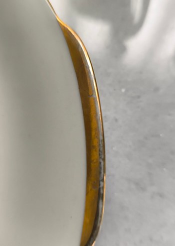 Pastel Beyaz Gül Desenli Tabak - Görsel 3