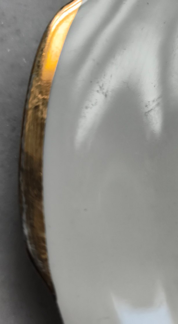 Pastel Beyaz Gül Desenli Tabak - Görsel 4