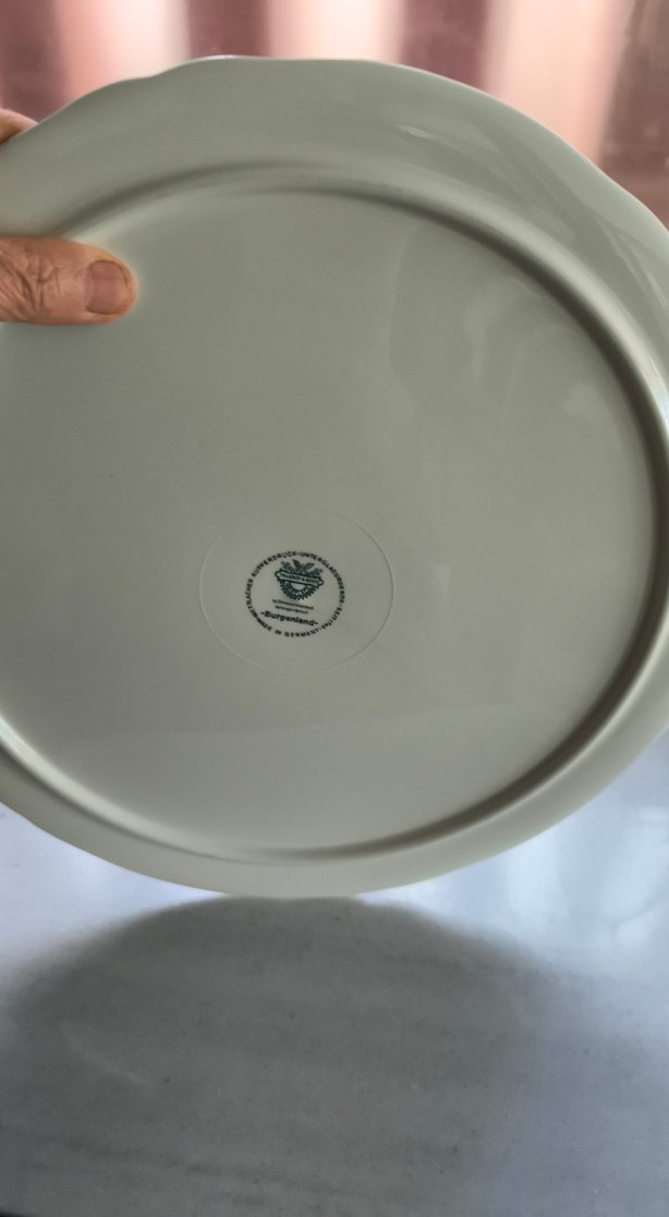 Bordo Pastel Desenli büyük boy orta servis tabağı 32cm - Görsel 5