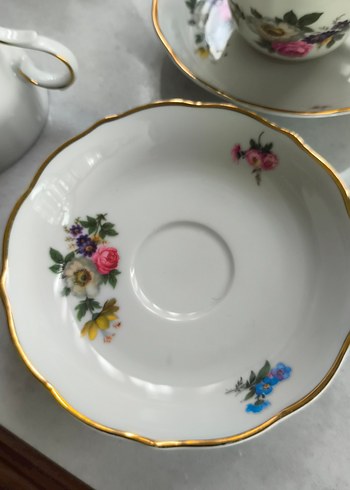 Çiçek Desenli Beyaz Porselen Fincan Takımı tek adet fiyatı - Görsel 3