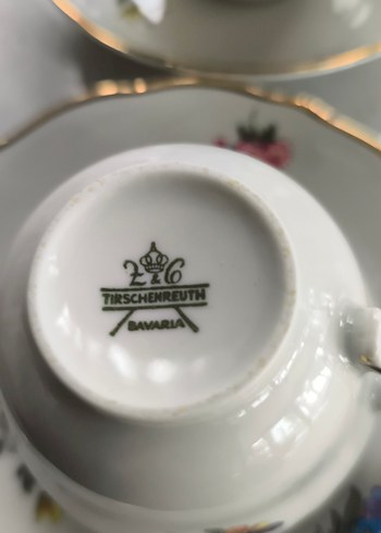 Çiçek Desenli Beyaz Porselen Fincan Takımı tek adet fiyatı - Görsel 2