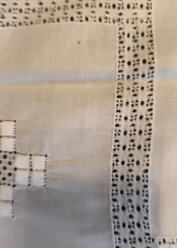 Geleneksel Nakışlı Beyaz  Antep işii Masa Örtüsü - Görsel 9