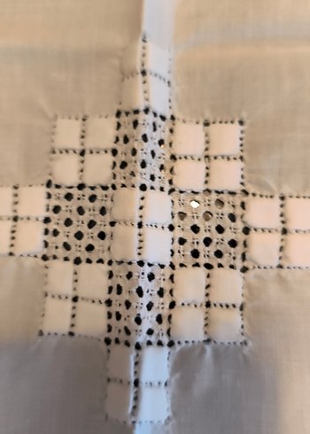 Geleneksel Nakışlı Beyaz  Antep işii Masa Örtüsü - Görsel 8