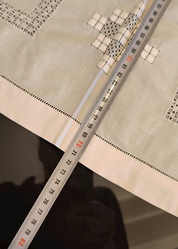 Geleneksel Nakışlı Beyaz  Antep işii Masa Örtüsü - Görsel 7