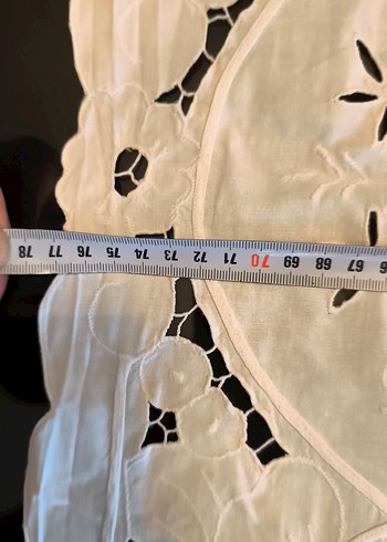 el İşlemeli Beyaz Masa Örtüsü Avrupa'dan aldım - Görsel 11