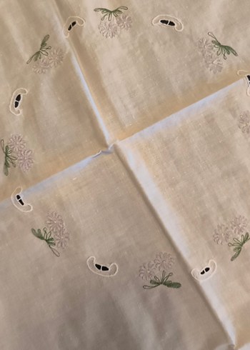 Nakışlı Bej Bohem Masa Örtüsü - Görsel 5