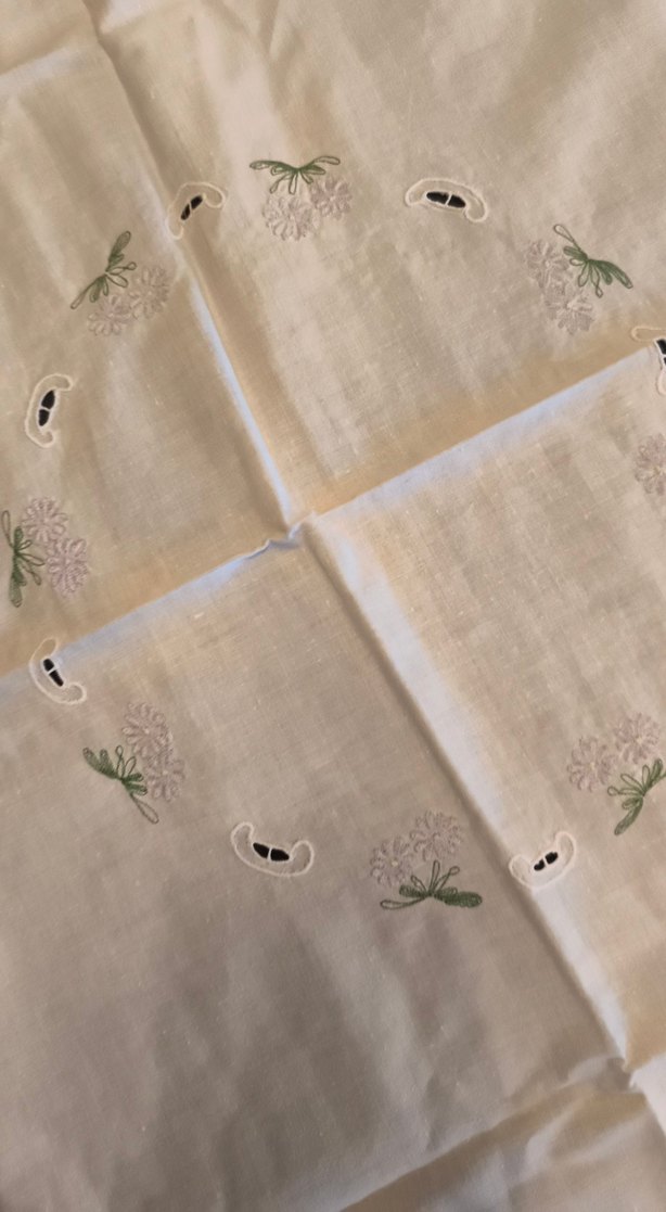 Nakışlı Bej Bohem Masa Örtüsü - Görsel 5