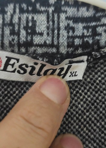 Düğmeli Uzun Gri kişilik Kaban - Görsel 3