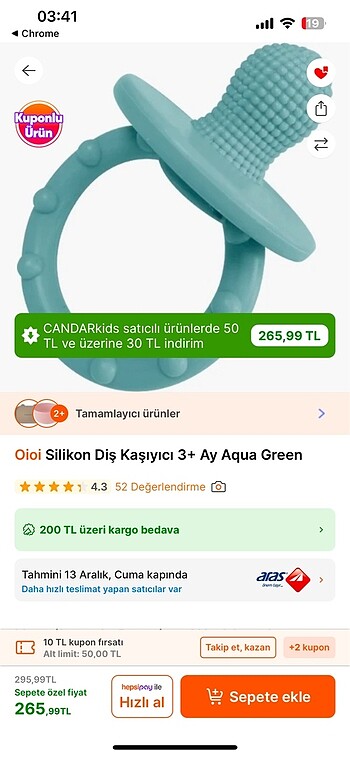 Oioi slikon diş kaşıyıcı 3+ ay - Görsel 2