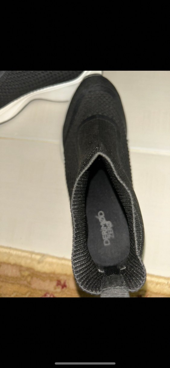 Siyah Örgü Bilekli Sneaker — görsel 2/3