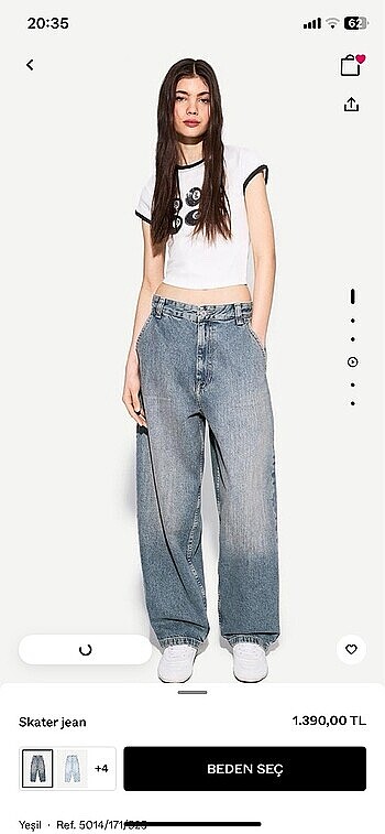 bershka baggy/skater pantalon