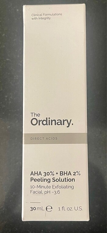 The Ordinary kırmızı peeling AHA BHA