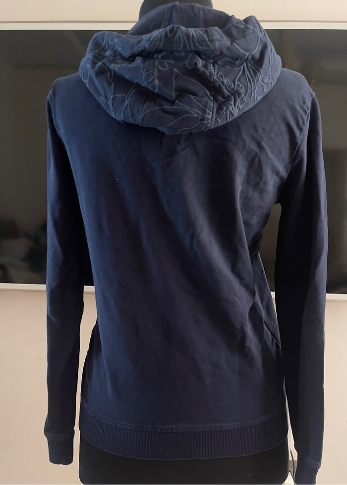 Lacivert kapüşonlu Sweatshirt - Görsel 3