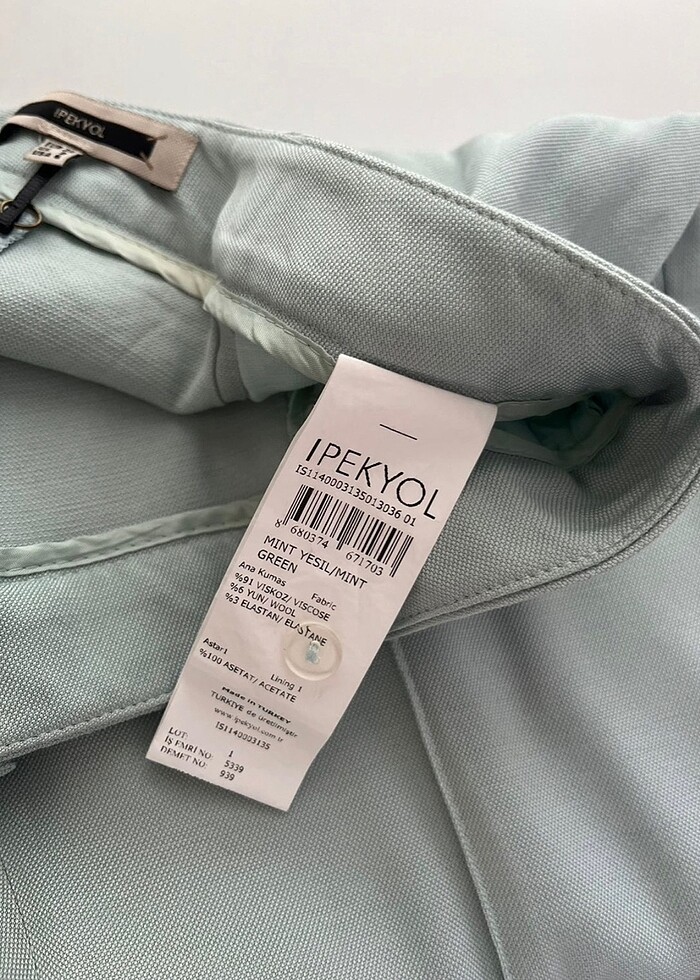 İpekyol mint yeşili kumaş pantolon - Görsel 4