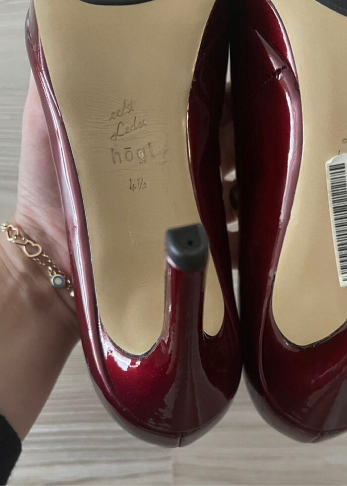 Högl bordo rugan stiletto abiye - Görsel 5