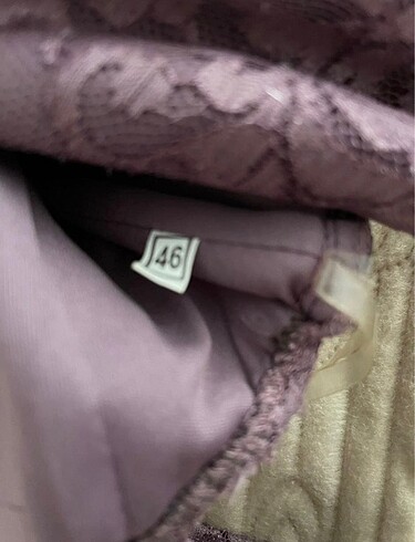 Lila mor güpürlü abiye nişan kına düğün - Görsel 6